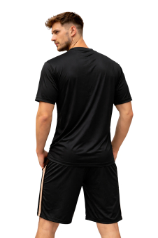 Active Star Men’s Lightweight Training T-shirt & Shorts Set-Black