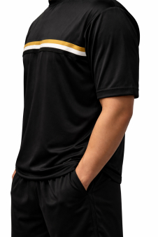Active Star Men’s Lightweight Training T-shirt & Shorts Set-Black