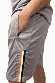 Active Star Men’s Lightweight Training T-shirt & Shorts Set-Light Grey