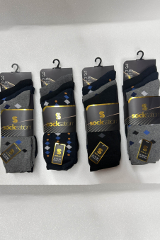 Active Star Men Triangular Horizon Suit Socks (Pack of 3 Pairs)