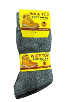 Active Star Men Wide Top Boot Socks (Pack of 3 Pairs)