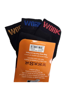 Active Star Men Work Socks Black (Pack of 3 Pairs)