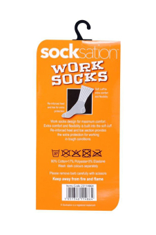 Active Star Men Work Socks Black (Pack of 3 Pairs)