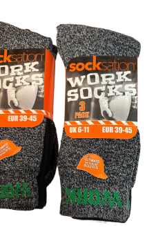 Active Star Men Work Socks Melange (Pack of 3 Pairs)