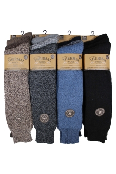Active Star Men's 3 Pairs Thermal Wool Blend Full Cushion Long Socks 2.3 Tog
