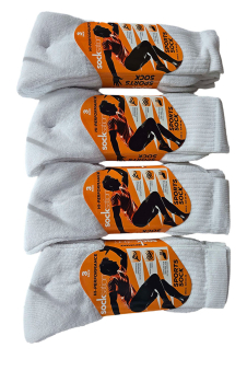 Active Star Men's Plain Sport Socks White Without Logo (Pack of 3 Pairs)