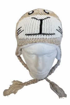 Active Star Rock Hyrax Face Knitted Trapper Hat