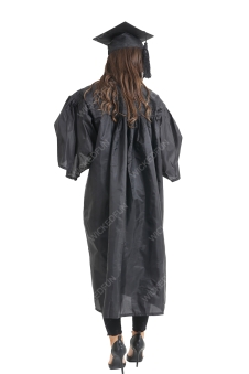 Wickedfun Bachelor BA Graduation Gown Mortarboard Cap University Pleated Robe