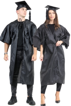 Wickedfun Bachelor BA Graduation Gown Mortarboard Cap University Pleated Robe