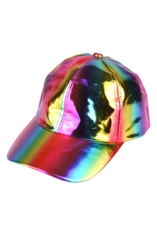 Wickedfun Adult 80's Rainbow Shiny Cap
