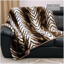 ANIMAL FUR THROW BROWN SKIN