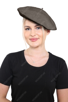 Wickedfun Brown Beret Hat