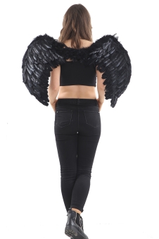 Black Feather Wings Medium(Folding)
