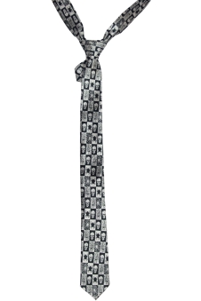 Wickedfun Black Spider and Skull Neck Tie