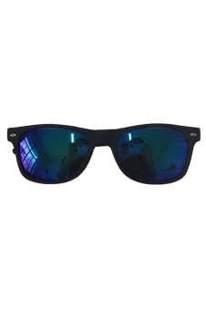 Wickedfun Black Frame With Green Mirror Lens Glasses (Pack of 12)