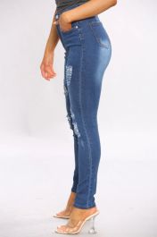 Blue Ripped Skinny Jeans
