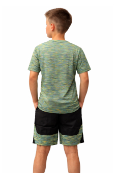 Boys Green Malange T-shirt and Shorts Set
