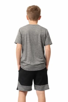 Boys Grey Malange T-shirt and Shorts Set