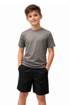 Boys Grey Malange T-shirt and Shorts Set