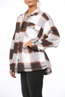 Brown Check Shacket