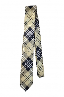Wickedfun Gold Tartan Neck Tie