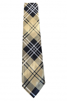Wickedfun Gold Tartan Neck Tie