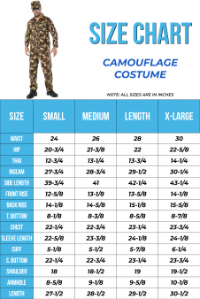 Wickedfun Camouflage Army Men Costume