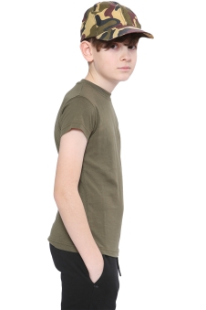 Active Star Children's Khaki Green Crew Neck Army TShirt