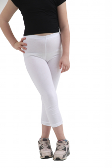 Crazy Chick Girls White Cotton Leggings Full Length