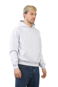 Classic Grey Pullover Hoodie for Men