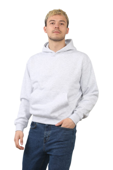 Classic Grey Pullover Hoodie for Men