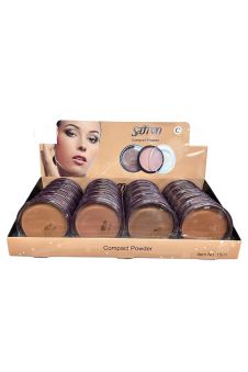 Compact Pressed Face Powder 4 Assorted Deep Shades - Pack of 24 Pcs (Price Per Piece)