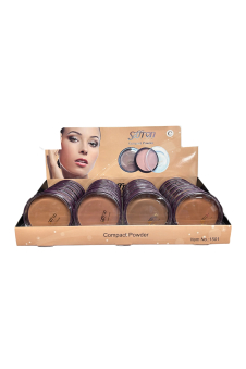 Compact Pressed Face Powder 4 Assorted Deep Shades - Pack of 24 Pcs (Price Per Piece)