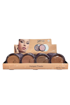Compact Pressed Face Powder 4 Assorted Deep Shades - Pack of 24 Pcs (Price Per Piece)