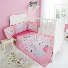 COT BUMPER SET UNICORN PRINCESS