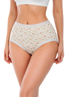 Active Star Cotton Rich Floral Print Full Briefs for Women (Pack of 3 Pcs)