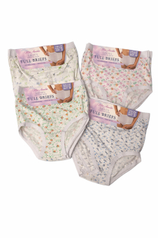 Active Star Cotton Rich Floral Print Full Briefs for Women (Pack of 3 Pcs)
