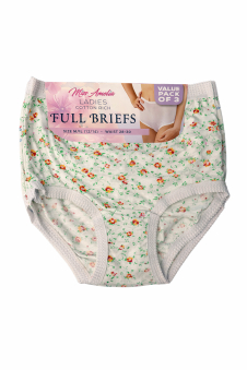 Active Star Cotton Rich Floral Print Full Briefs for Women (Pack of 3 Pcs)