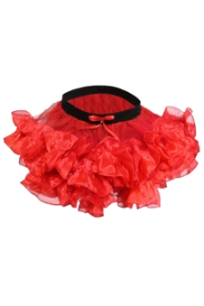 Crazy Chick Adult 2 Layers Red Short Ruffle Tutu Skirt