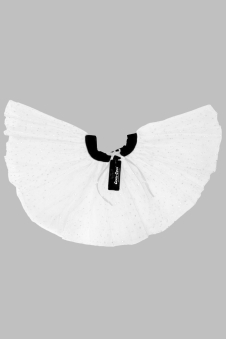 Crazy Chick Adult 3 Layers White Sequin Tutu Skirt