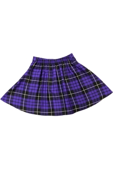 Crazy Chick Adult Purple Pleated Front Tartan Skirt (16 inches)
