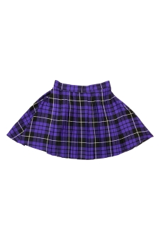 Crazy Chick Adult Purple Pleated Front Tartan Skirt (16 inches)