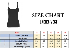 Crazy Chick Adult Black Viscose Vest Top