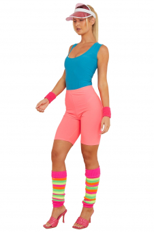 Wickedfun Florescent Multi Stripe Legwarmers