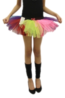 Wickedfun Girls 3 Layers Rainbow Tutu Skirt