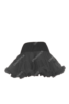 Crazy Chick Girls Black Layered Ruffle Petticoat Tutu Skirt 