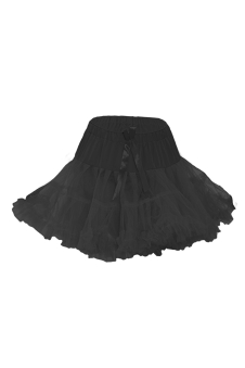 Crazy Chick Girls Black Layered Ruffle Petticoat Tutu Skirt 