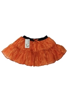 Crazy Chick Adult 2 Layer Orange Satin Tutu Skirt