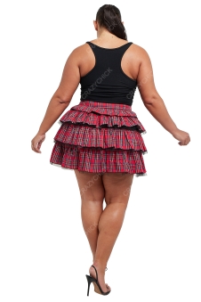 Crazy Chick Adult Red Tartan Skirt