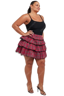 Crazy Chick Adult Red Tartan Skirt